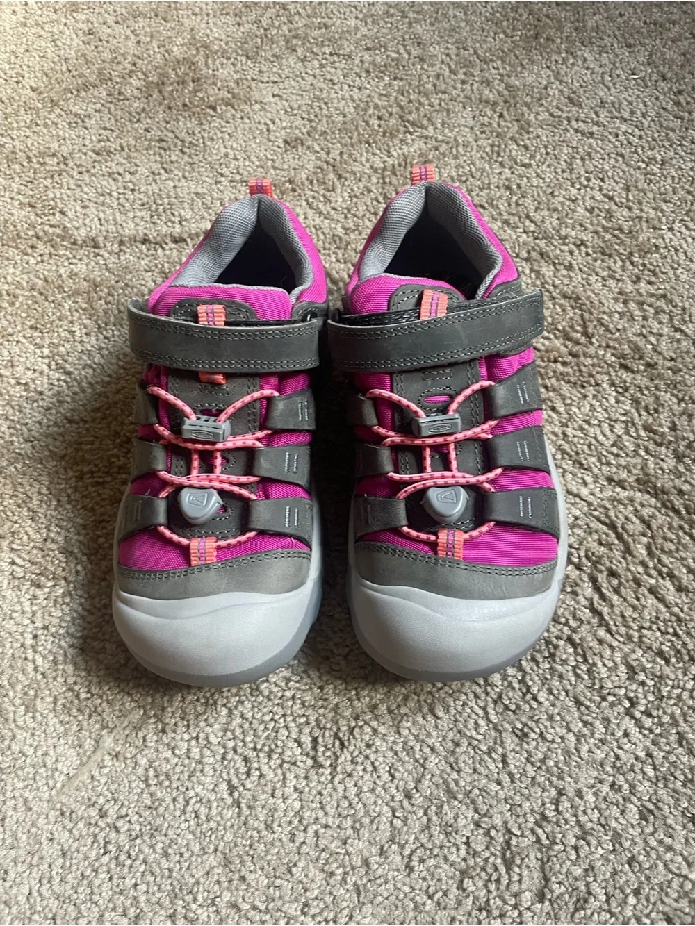 KEEN Kids Hiking/Outdoor Shoes – Gray & Pink